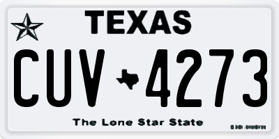 TX license plate CUV4273