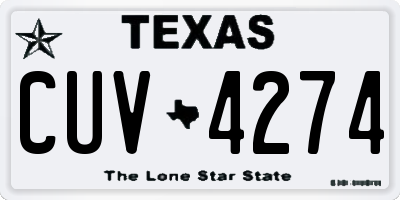 TX license plate CUV4274