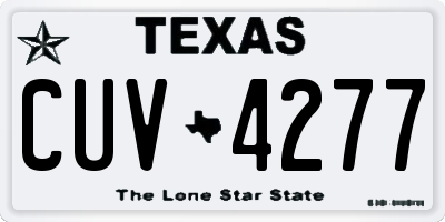 TX license plate CUV4277