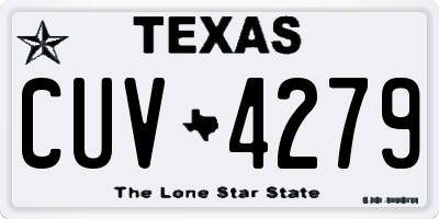 TX license plate CUV4279