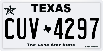 TX license plate CUV4297