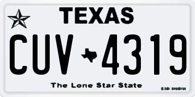 TX license plate CUV4319