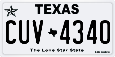 TX license plate CUV4340