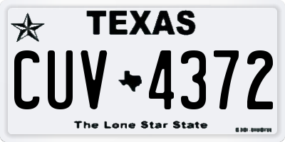 TX license plate CUV4372