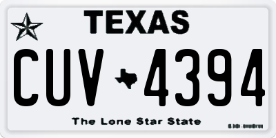 TX license plate CUV4394