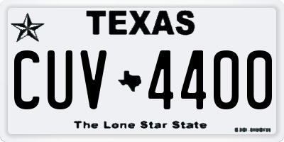 TX license plate CUV4400