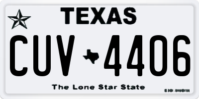TX license plate CUV4406