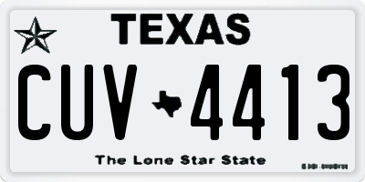 TX license plate CUV4413