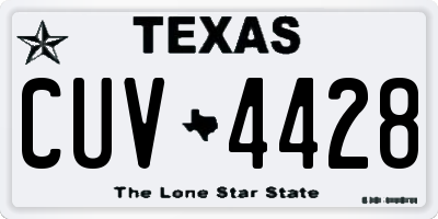 TX license plate CUV4428