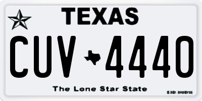 TX license plate CUV4440