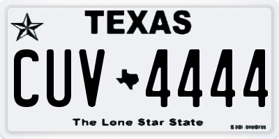 TX license plate CUV4444