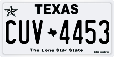 TX license plate CUV4453