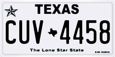 TX license plate CUV4458