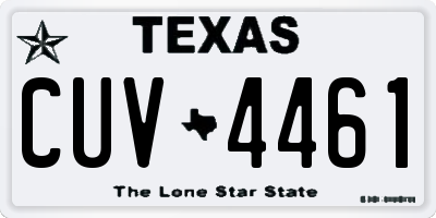 TX license plate CUV4461