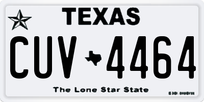 TX license plate CUV4464