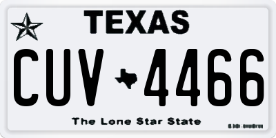 TX license plate CUV4466
