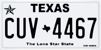 TX license plate CUV4467