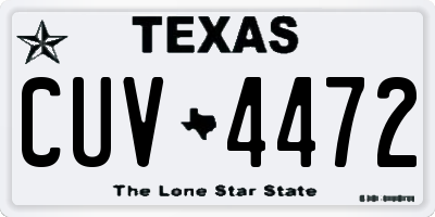 TX license plate CUV4472
