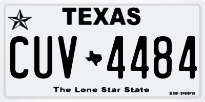TX license plate CUV4484