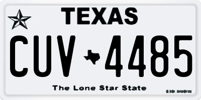 TX license plate CUV4485