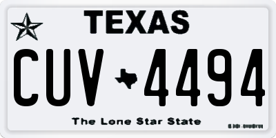 TX license plate CUV4494