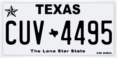 TX license plate CUV4495