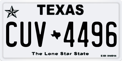 TX license plate CUV4496