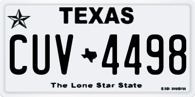 TX license plate CUV4498