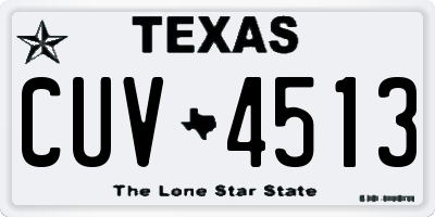 TX license plate CUV4513