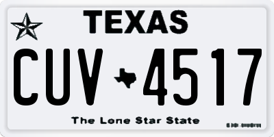 TX license plate CUV4517