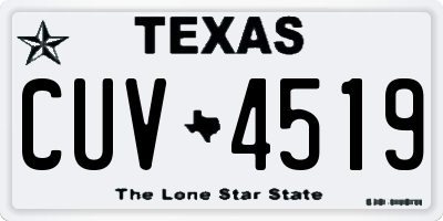 TX license plate CUV4519
