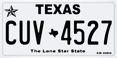 TX license plate CUV4527