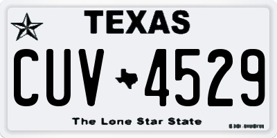 TX license plate CUV4529