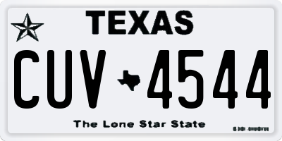TX license plate CUV4544