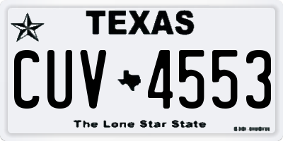 TX license plate CUV4553