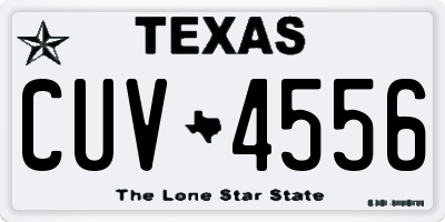 TX license plate CUV4556