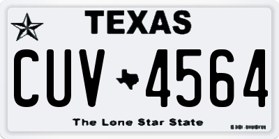 TX license plate CUV4564