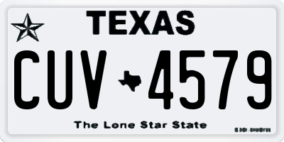 TX license plate CUV4579