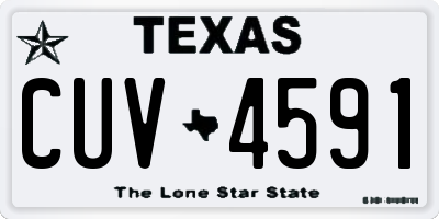 TX license plate CUV4591