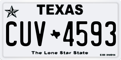TX license plate CUV4593