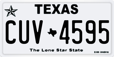 TX license plate CUV4595