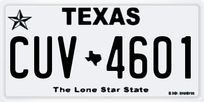 TX license plate CUV4601