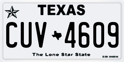 TX license plate CUV4609