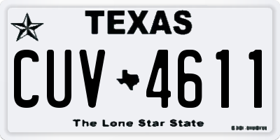 TX license plate CUV4611