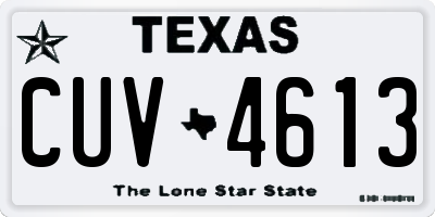 TX license plate CUV4613