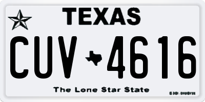 TX license plate CUV4616