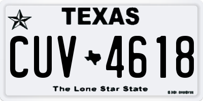 TX license plate CUV4618