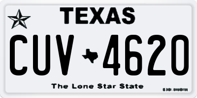 TX license plate CUV4620