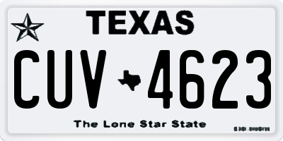 TX license plate CUV4623