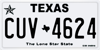 TX license plate CUV4624